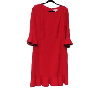 Nanette Lepore Sheath Dress 3/4 Bell Sleeves 10